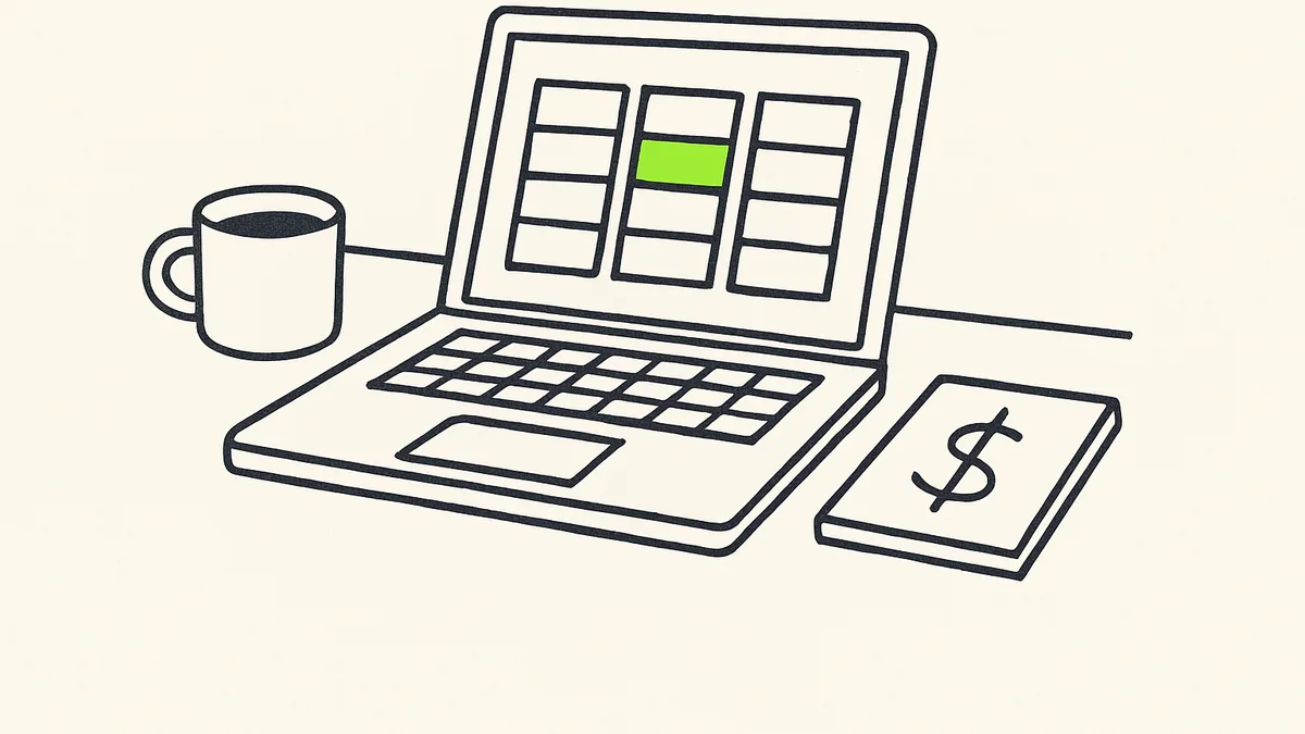 A billing dashboard on a laptop screen showing tiered subscription plans, one highlighted with a small speed icon.